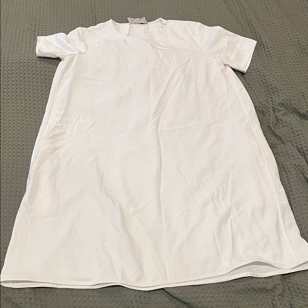 Everlane White Short Sleeve Dress